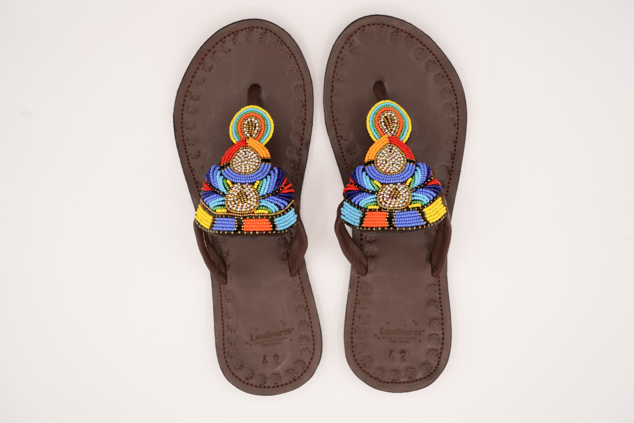 dark brown leather sandal top