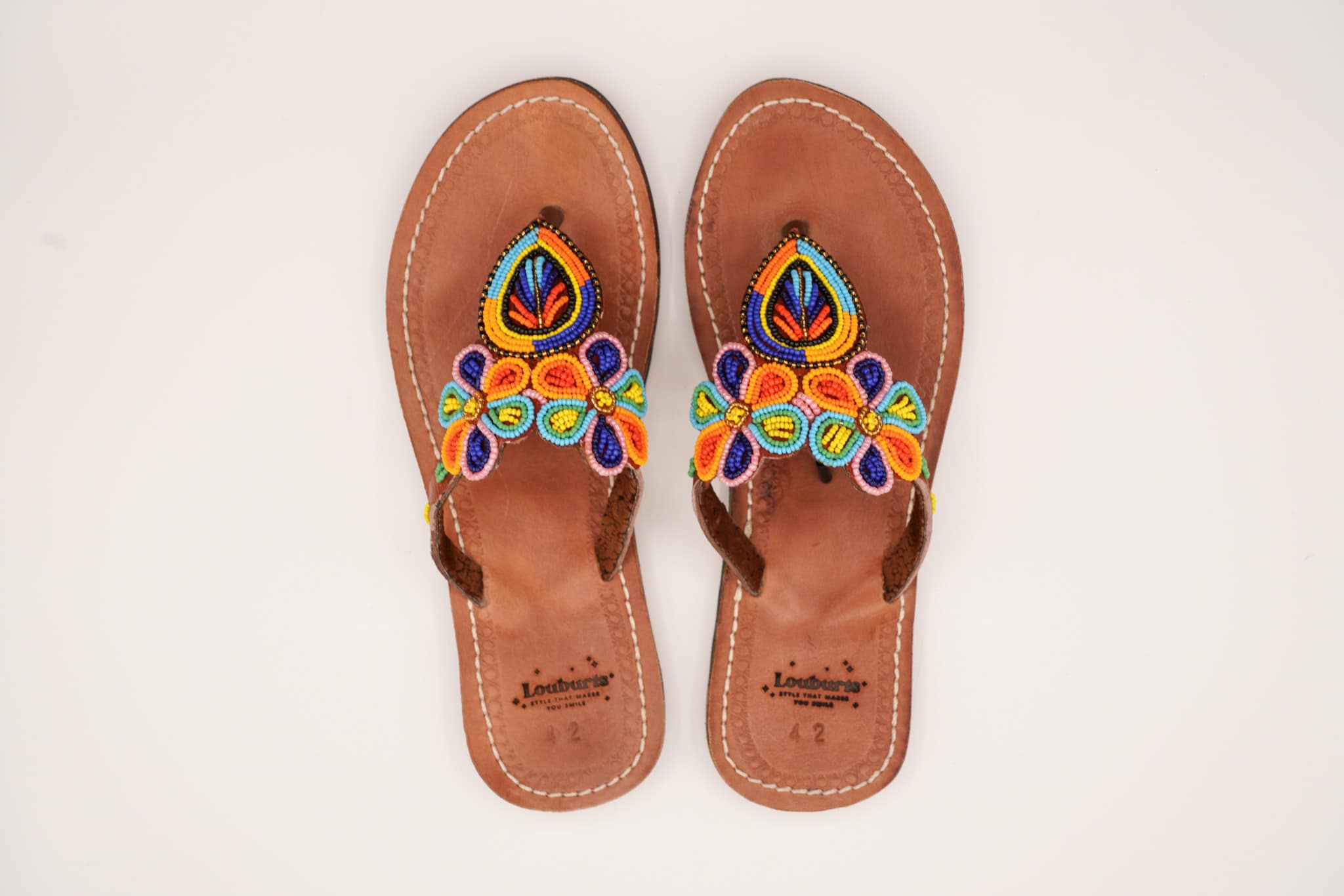 The Celestial Coast leather sandal top