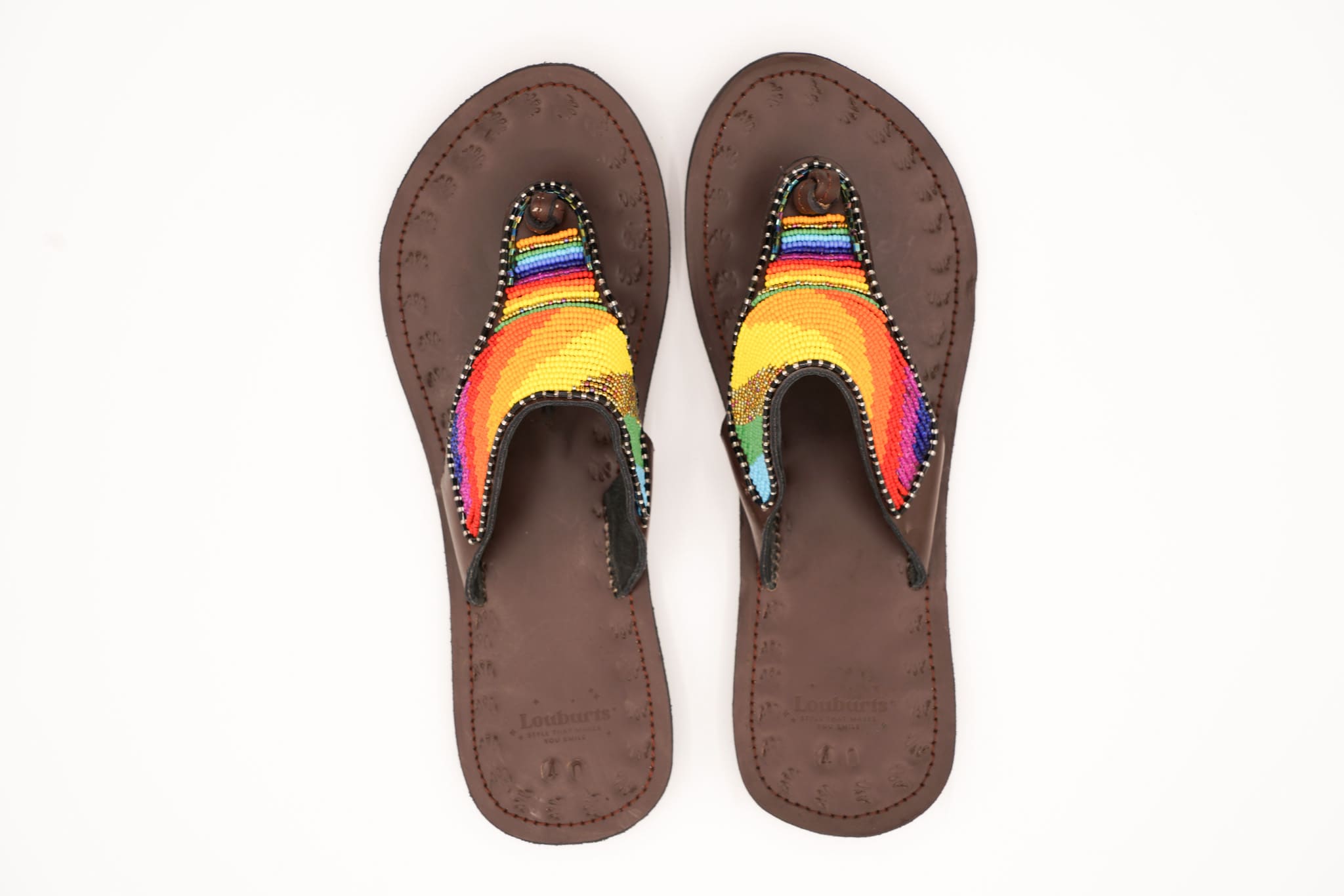 colorful beaded sandal top