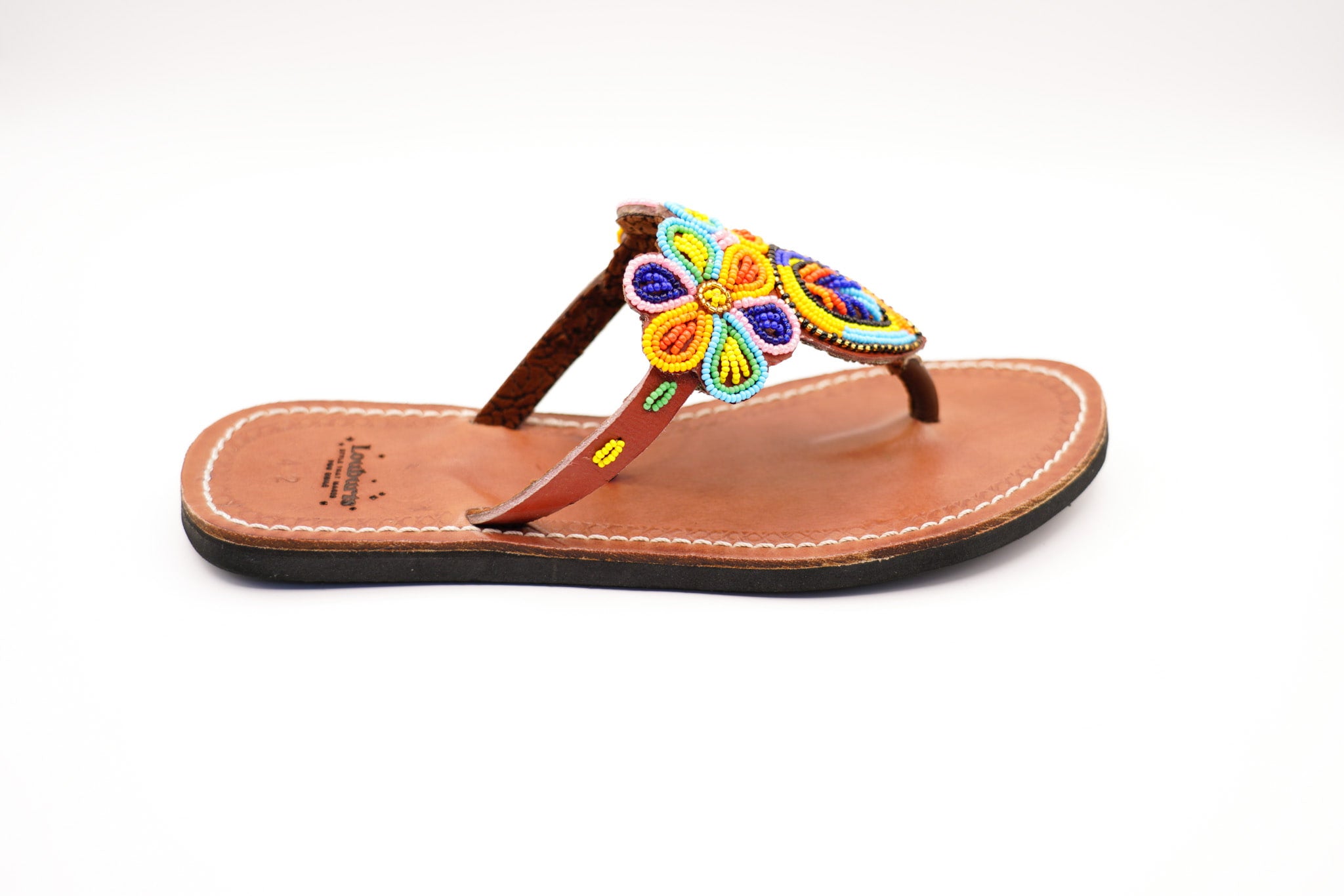 The Celestial Coast leather sandal profile