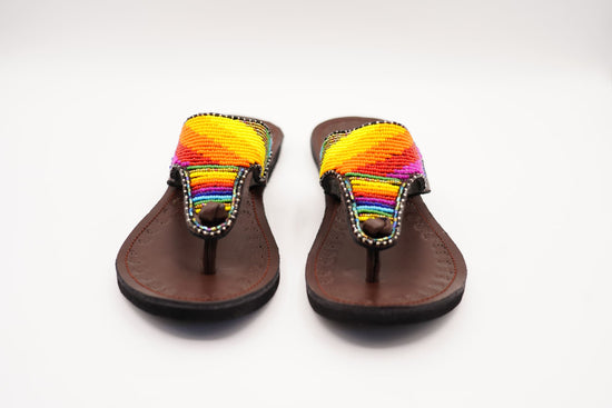 The Fade Beaded Leather Sandal