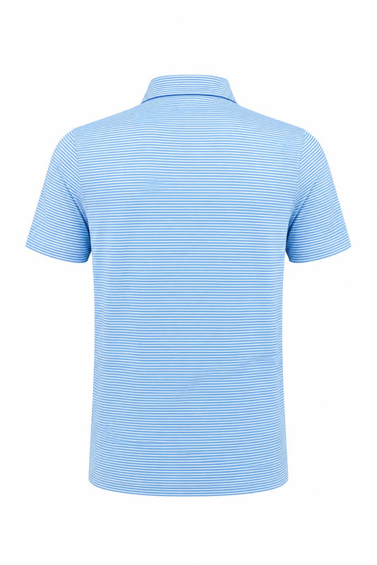 Blue Striped Aviator Polo