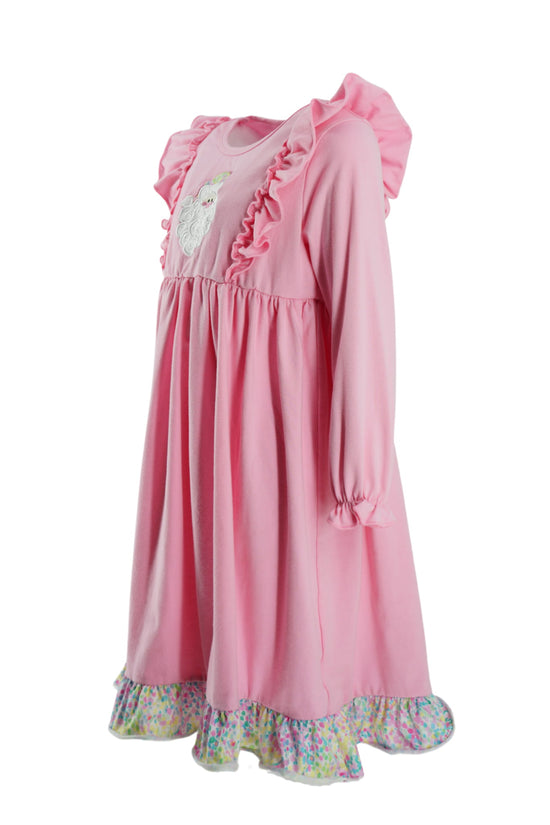 girls pink santa dress right